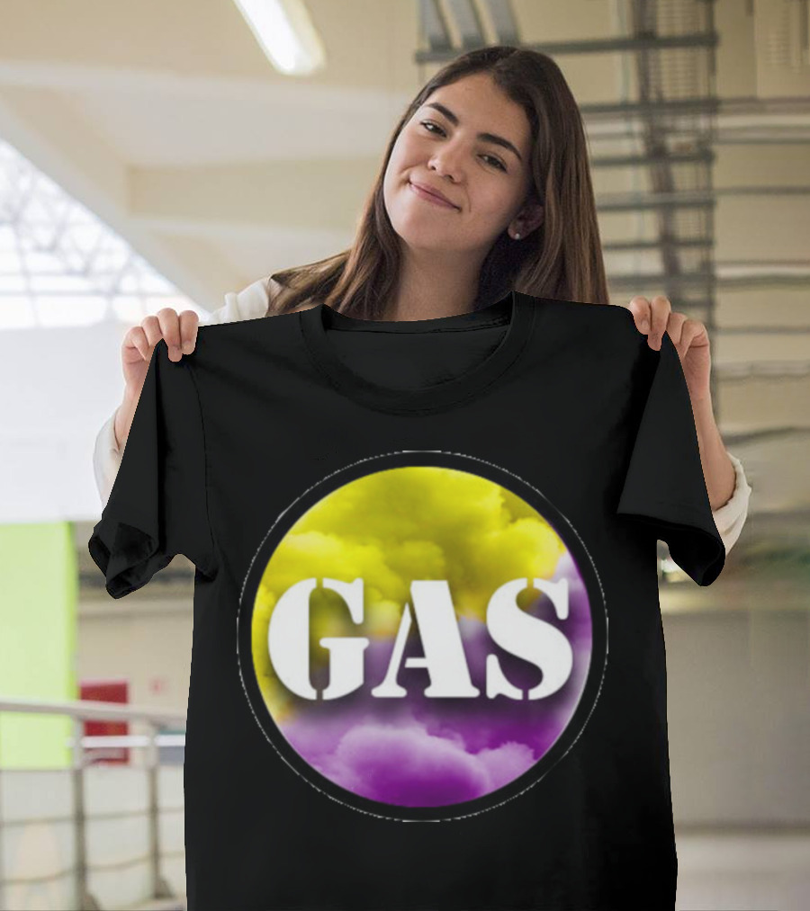 GAS Yellow and Purple Cloud Circle T-Shirt