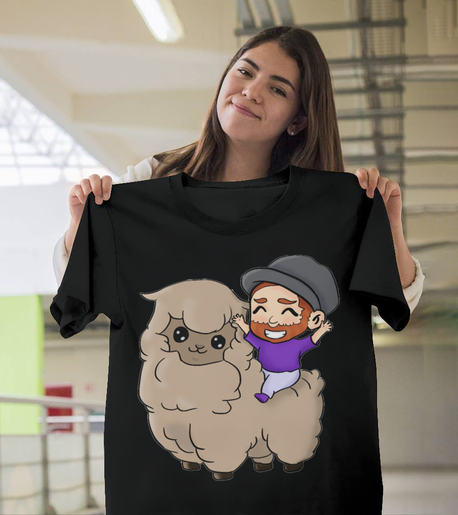 AlPALcas Forever Smiling Man Riding Alpaca T-Shirt