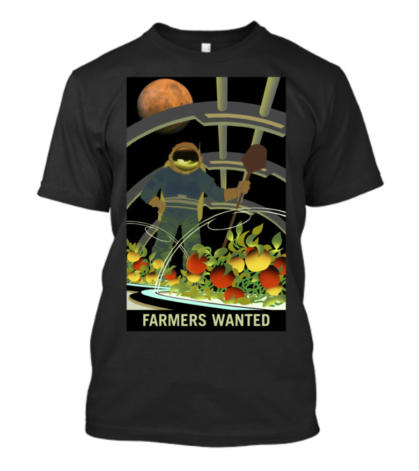 Farmers Wanted Intergalactic Garden In Space With Astronaut And Planets T-Shirt