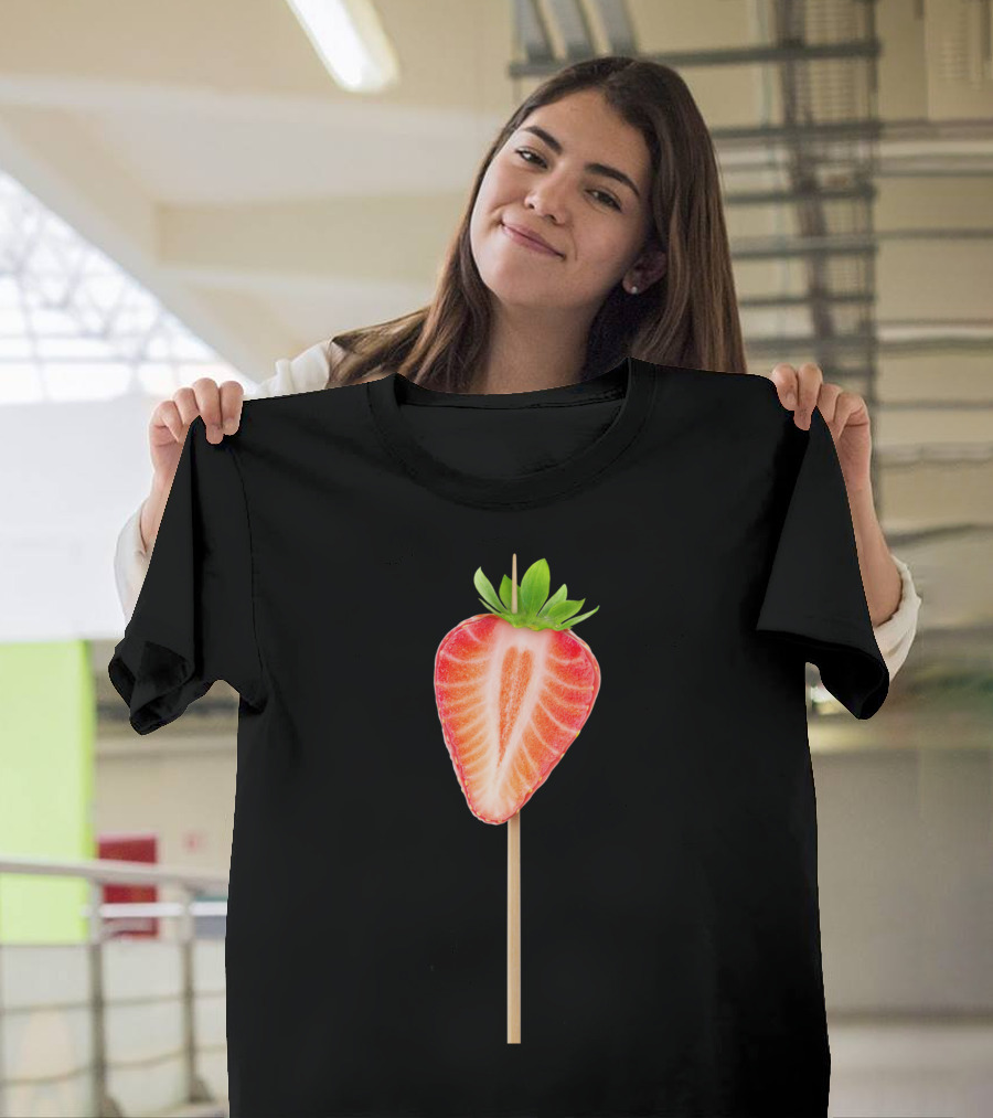 Heart Shaped Strawberry on a Skewer Stick T-Shirt