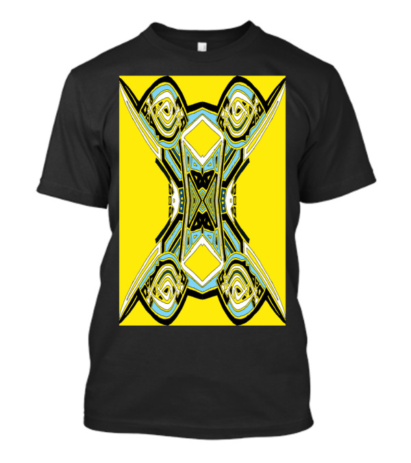 QUETZALCOATL Yellow Geometric Pattern On Vibrant Background T-Shirt