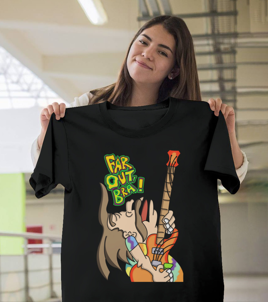 Far Out Bra Hippie Guitar Jams T-Shirt