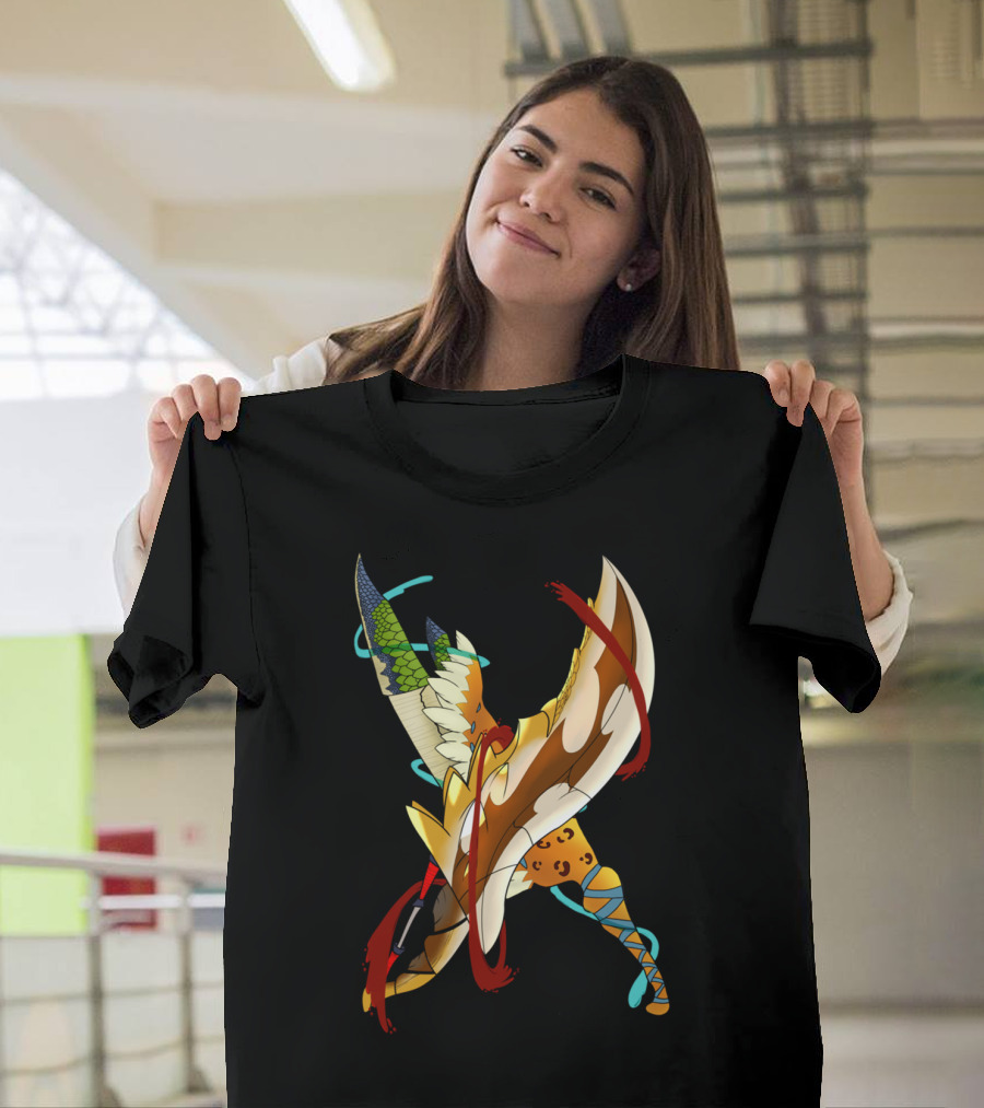 Blood Is Thicker Than Water Vibrant Fusion of Scales and Feathers T-Shirt