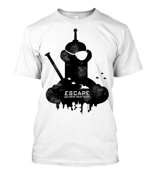 Escape From New New York Silhouette Bender Statue T-Shirt