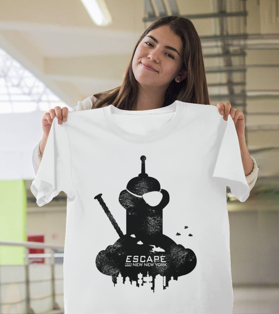 Escape From New New York Silhouette Bender Statue T-Shirt