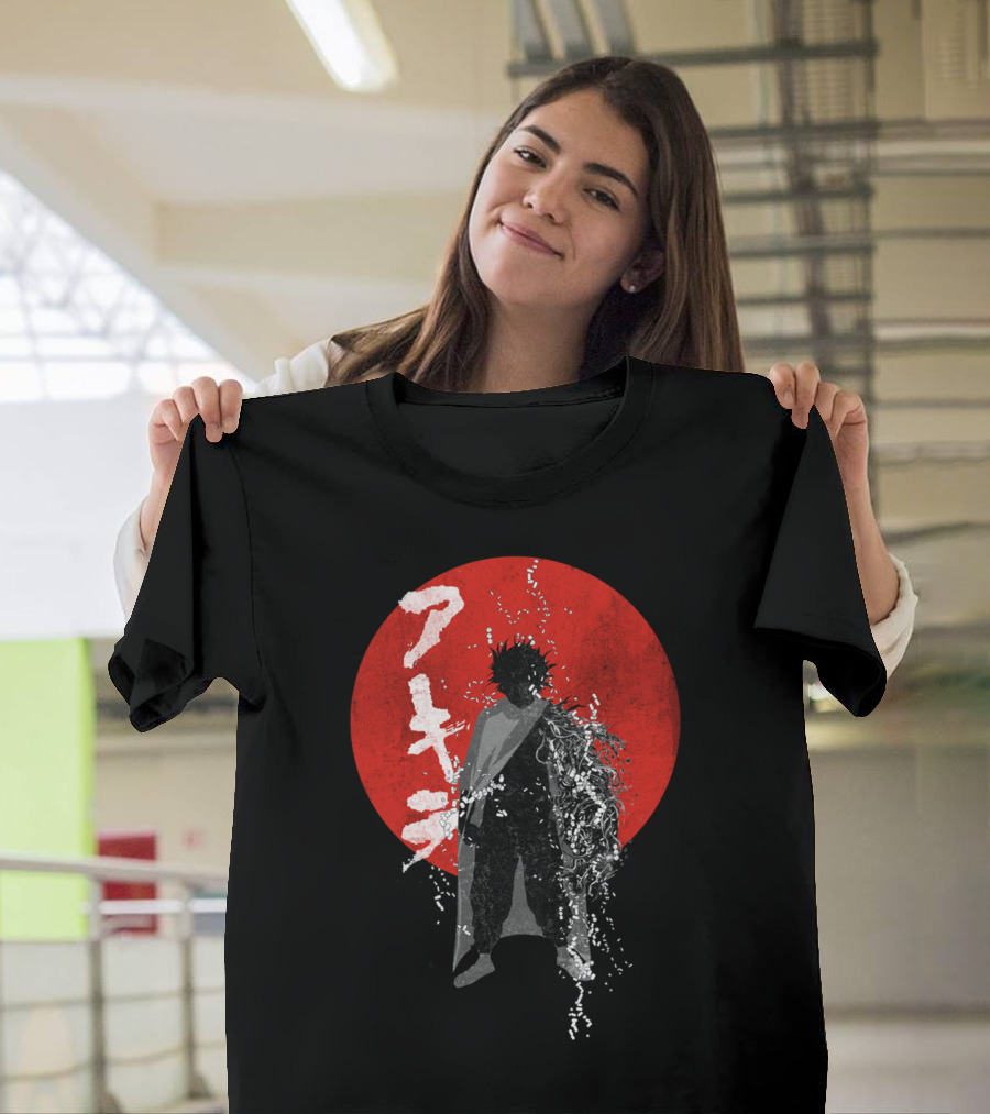 Neo Tokyo Akira Storm Kaneda Silhouette Red Circle T-Shirt