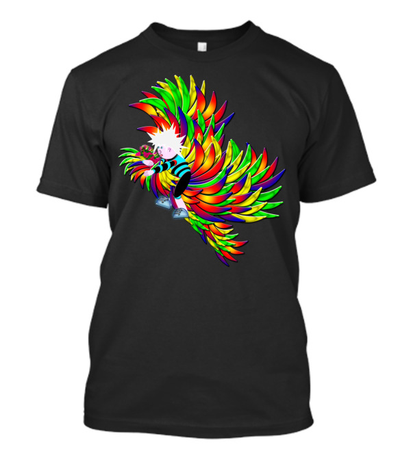 Neon Bird And The Colorful Wings Creature T-Shirt