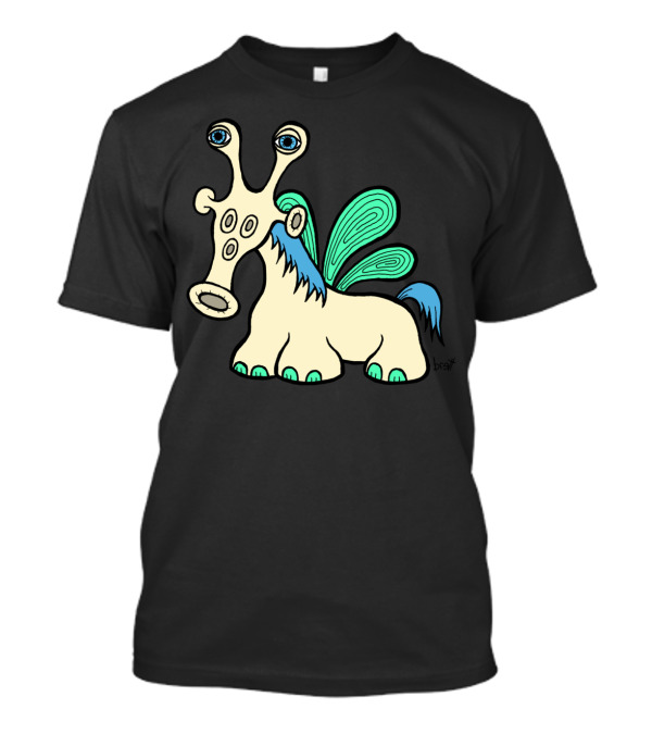 Flutter Snort Monster Winged Creature With Blue Eyes T-Shirt