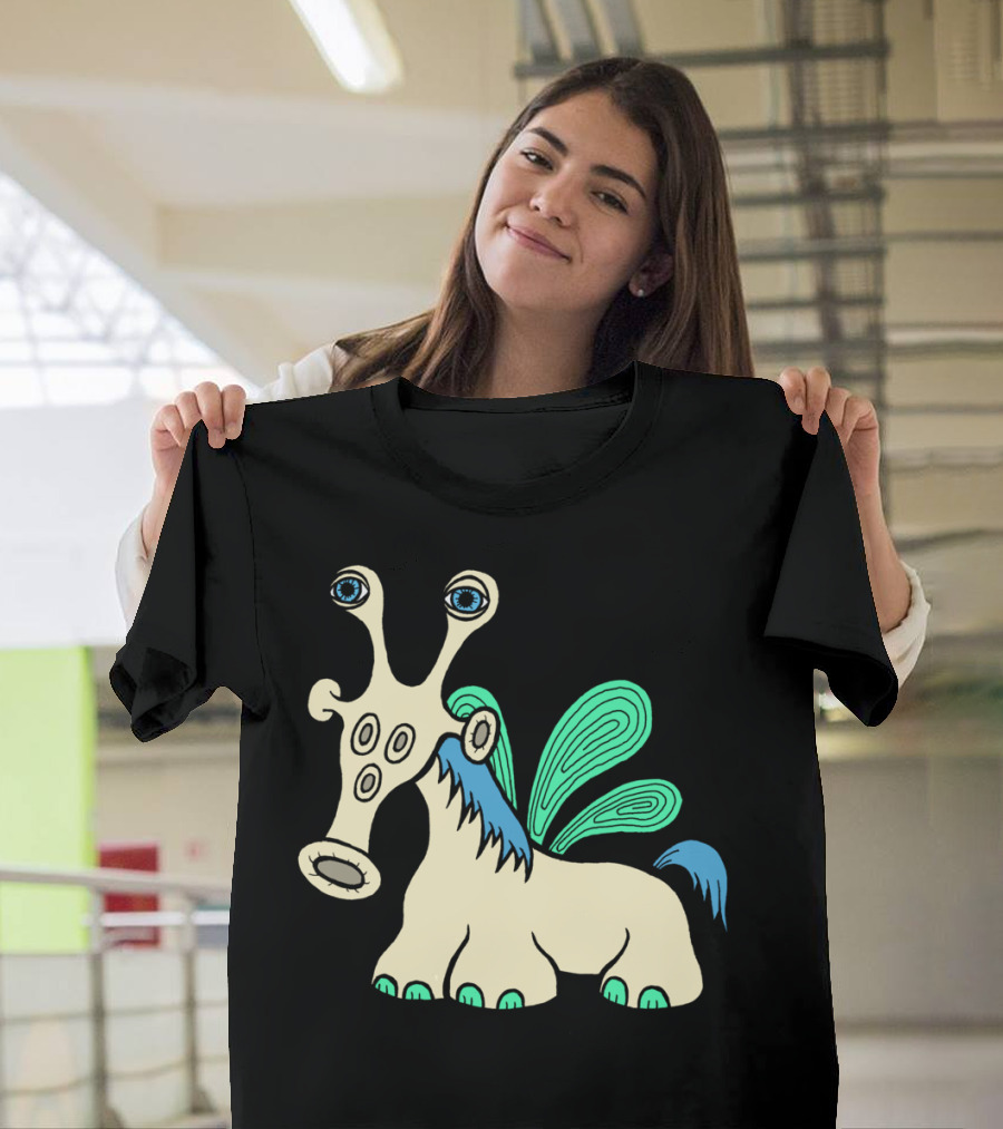 Flutter Snort Monster Winged Creature with Blue Eyes T-Shirt