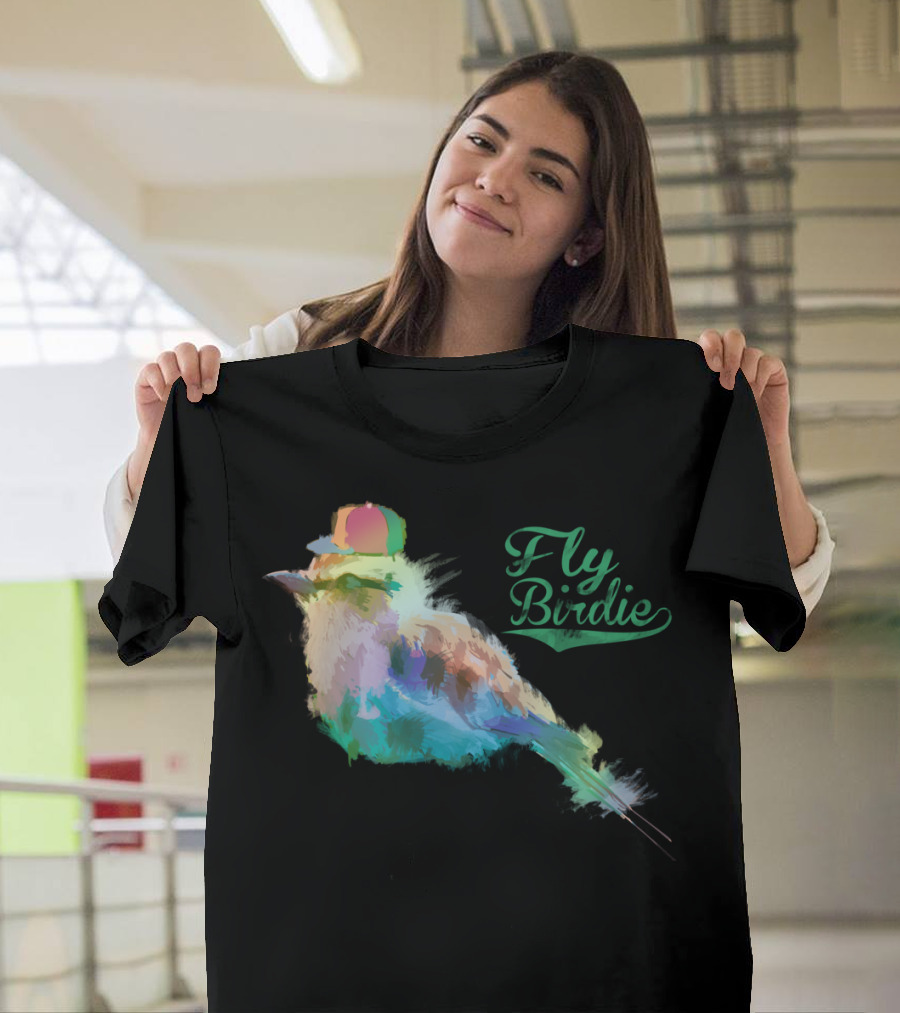 Fly Birdie Colorful Watercolor T-Shirt