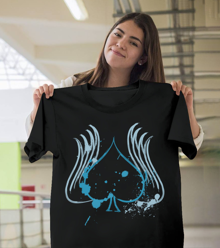 Blue Ace Wings Splatter T-Shirt