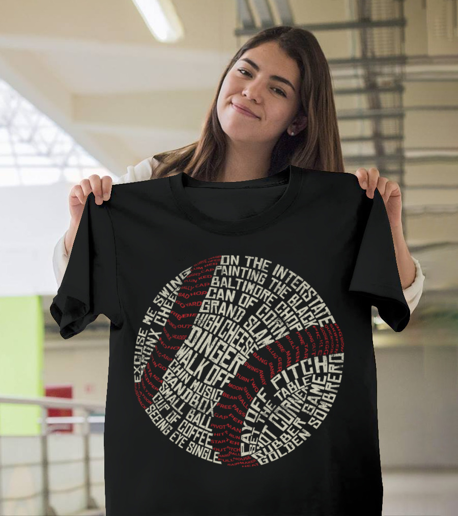 High Cheese Grand Slam Dinged Walk Off Home Run Baseball Typography T-Shirt