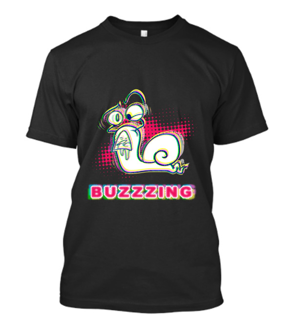 BUZZZING Retro Cartoon Vibe With Glitch Effect T-Shirt