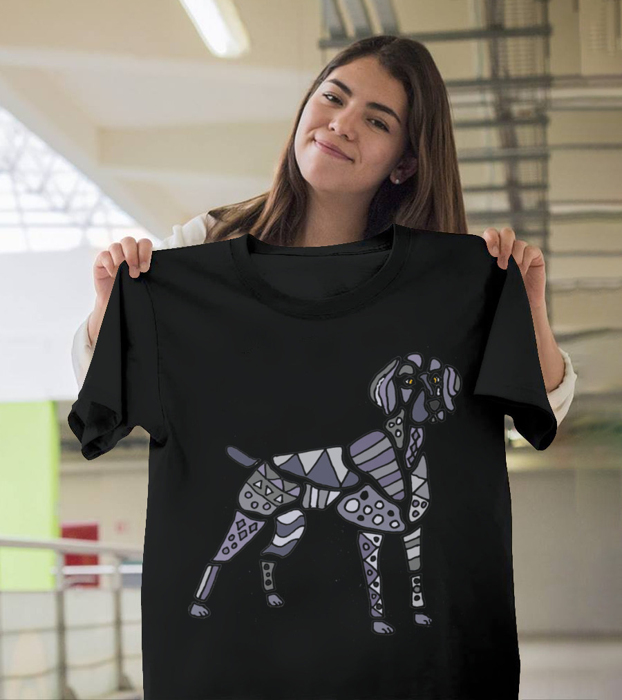 Cool Geometric Weimaraner Dog T-Shirt