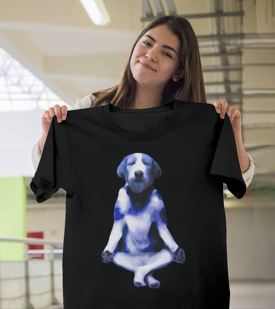Blue Dog Meditating T-Shirt
