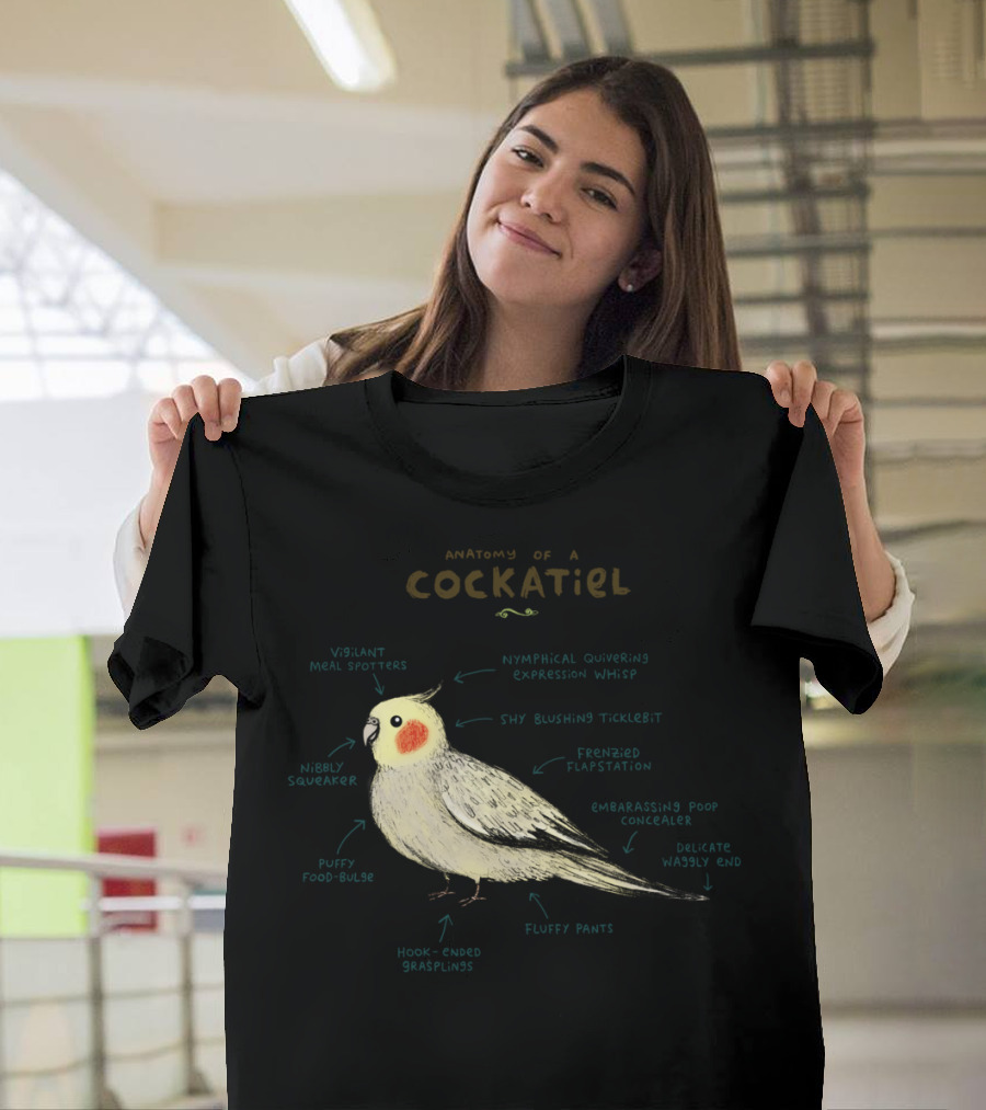 Anatomy Of A Cockatiel Vigiliant Meal Spotters Nibbly Squeaker Shy Blushing Ticklefit Frenzied Flapstation Embarrassing Poop Concealer Fluffy Pants T-