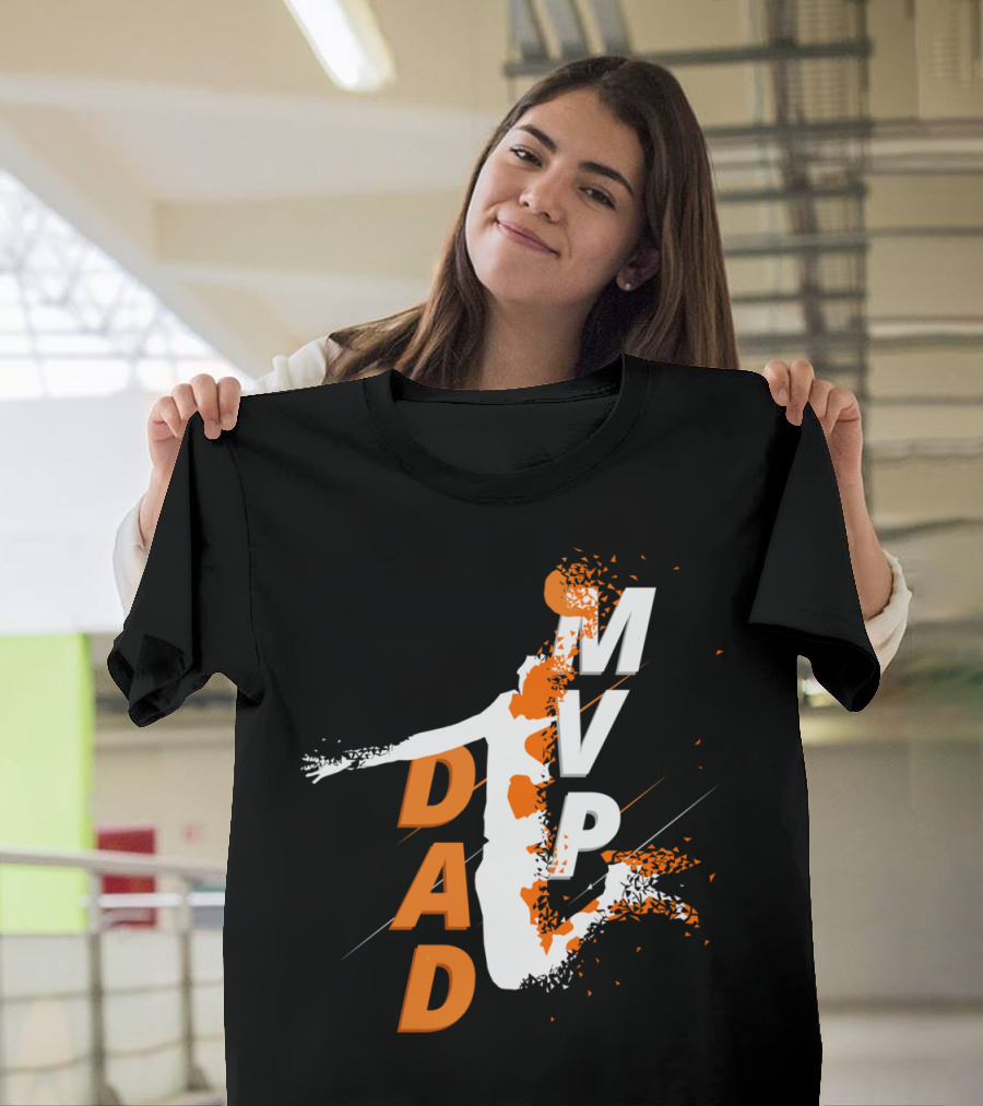 Dad MVP Basketball Jumper Action T-Shirt