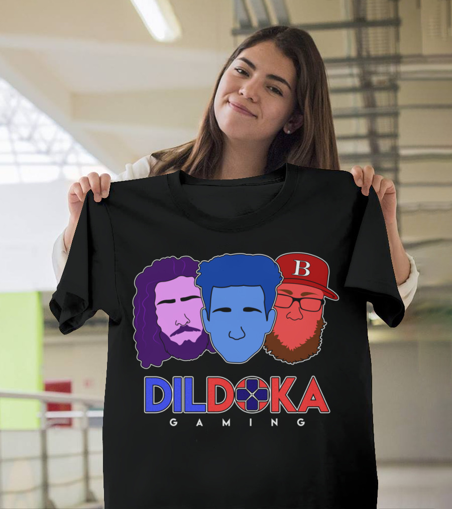 DilDoka Gaming Three Colorful Faces Iconic T-Shirt