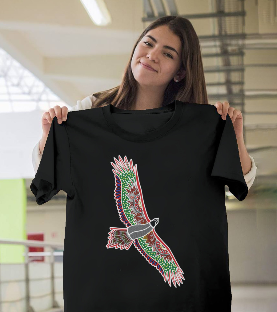 Aboriginal Authentic The Eagle Pattern Multicolor T-Shirt
