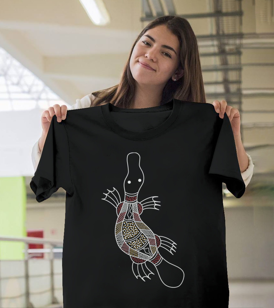 Aboriginal Art Style Platypus Dot T-Shirt