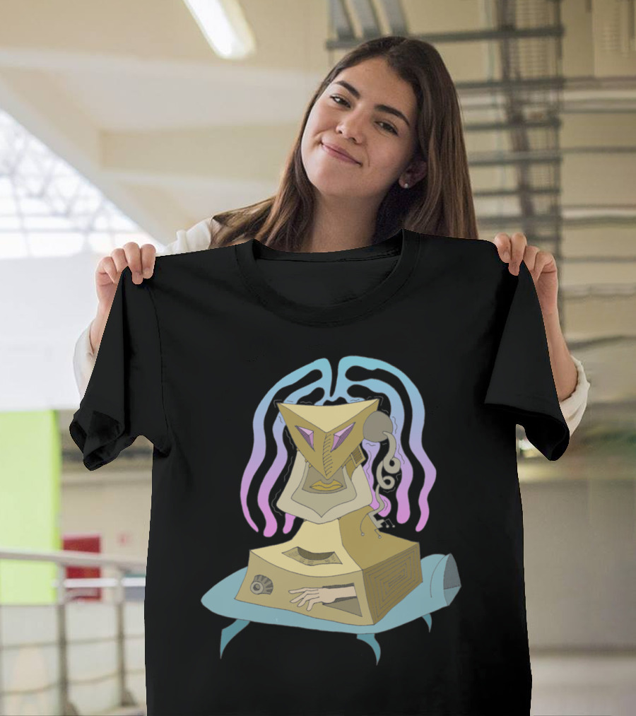 DJ Bot Retro Futuristic Robot Mixing Console T-Shirt