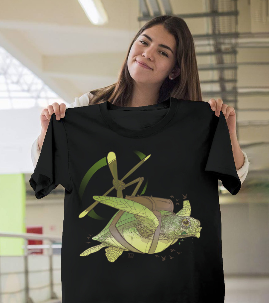 Fred The Giant Flying Helicopter Turtle T-Shirt