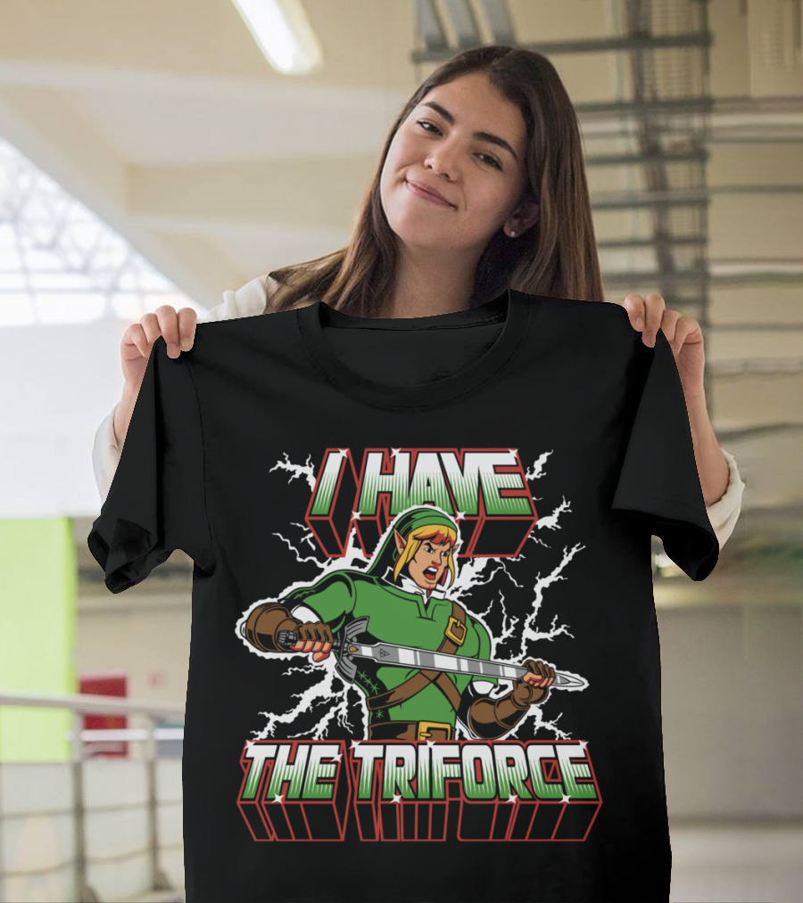I Have The Triforce Link Holding Sword Epic Charge T-Shirt