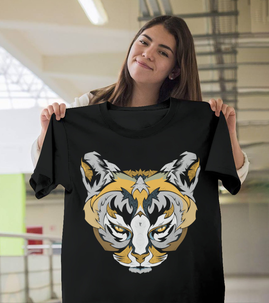 Cougar Face Geometric T-Shirt