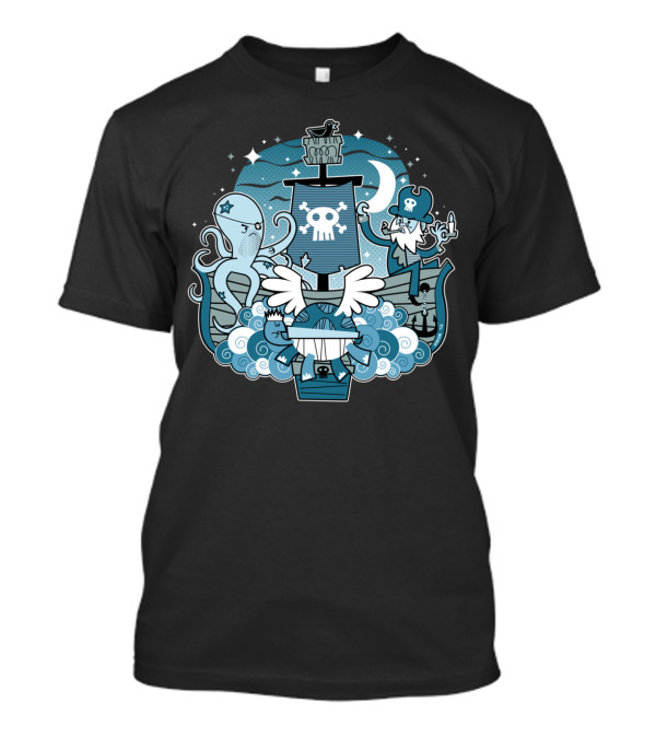 We Meet Again Pirate Ship Adventure With Octopus And Skull Symbols T-Shirt