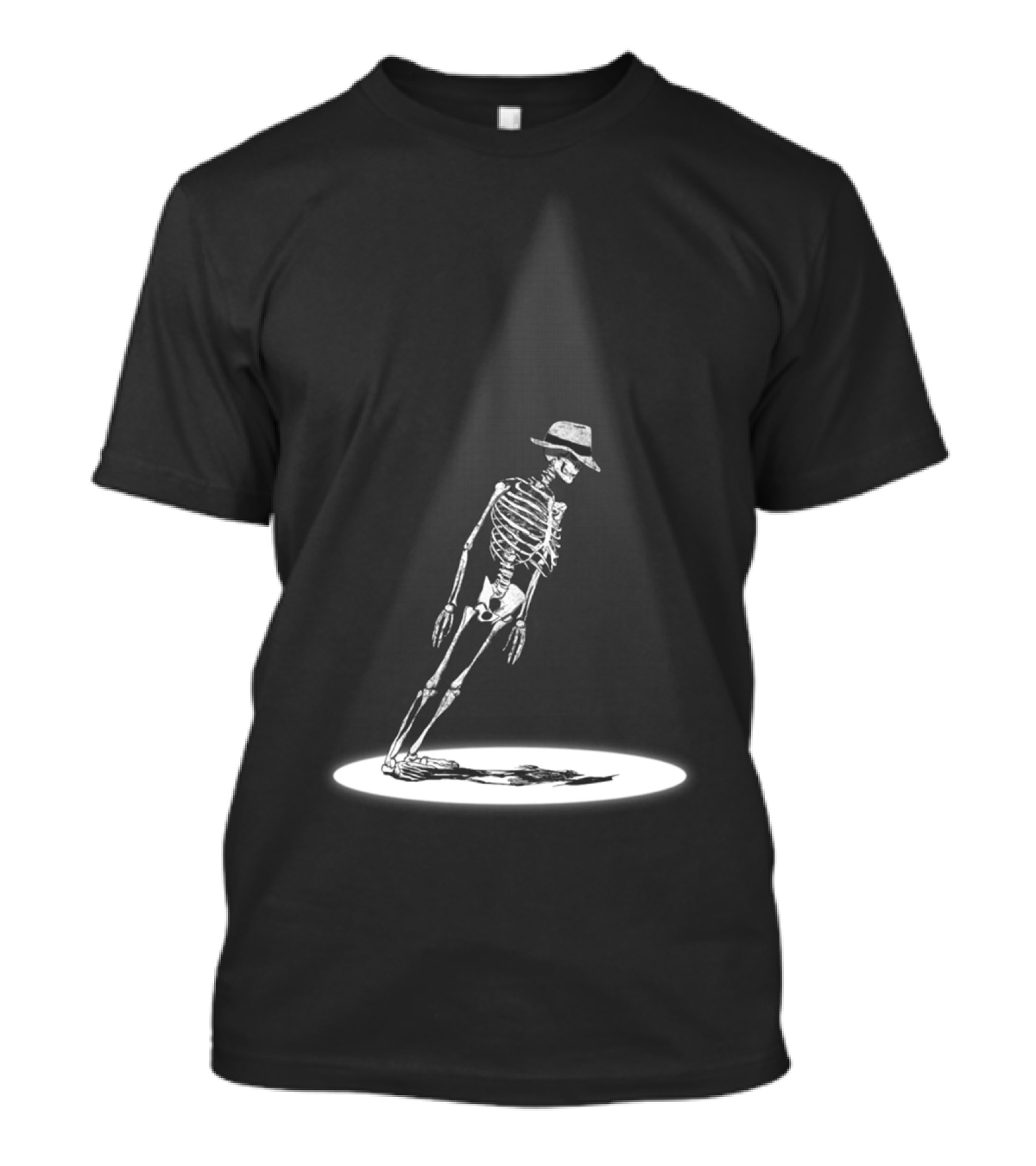 Anti Gravity Skeleton Leaning In Spotlight T-Shirt