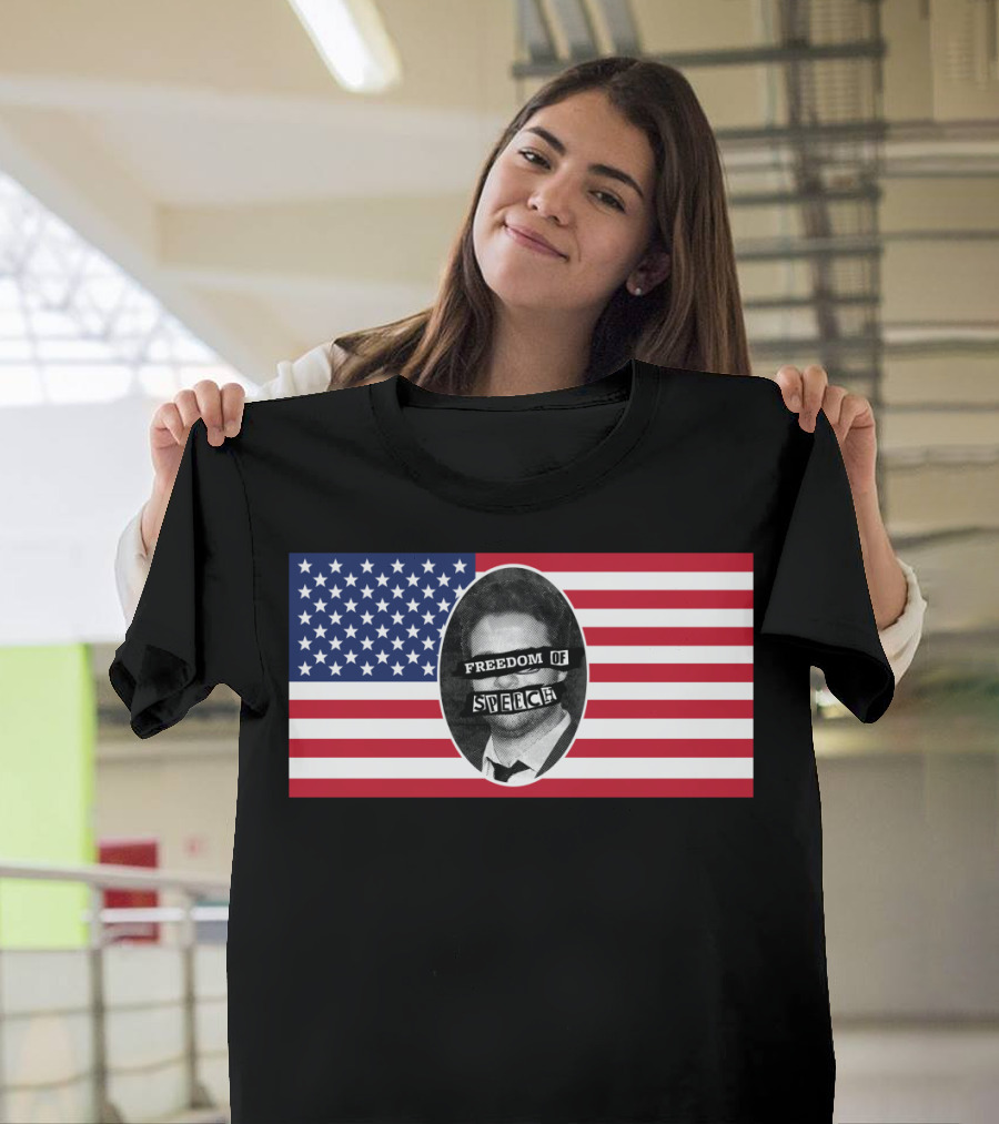 Freedom Of Speech American Flag Censored Face T-Shirt
