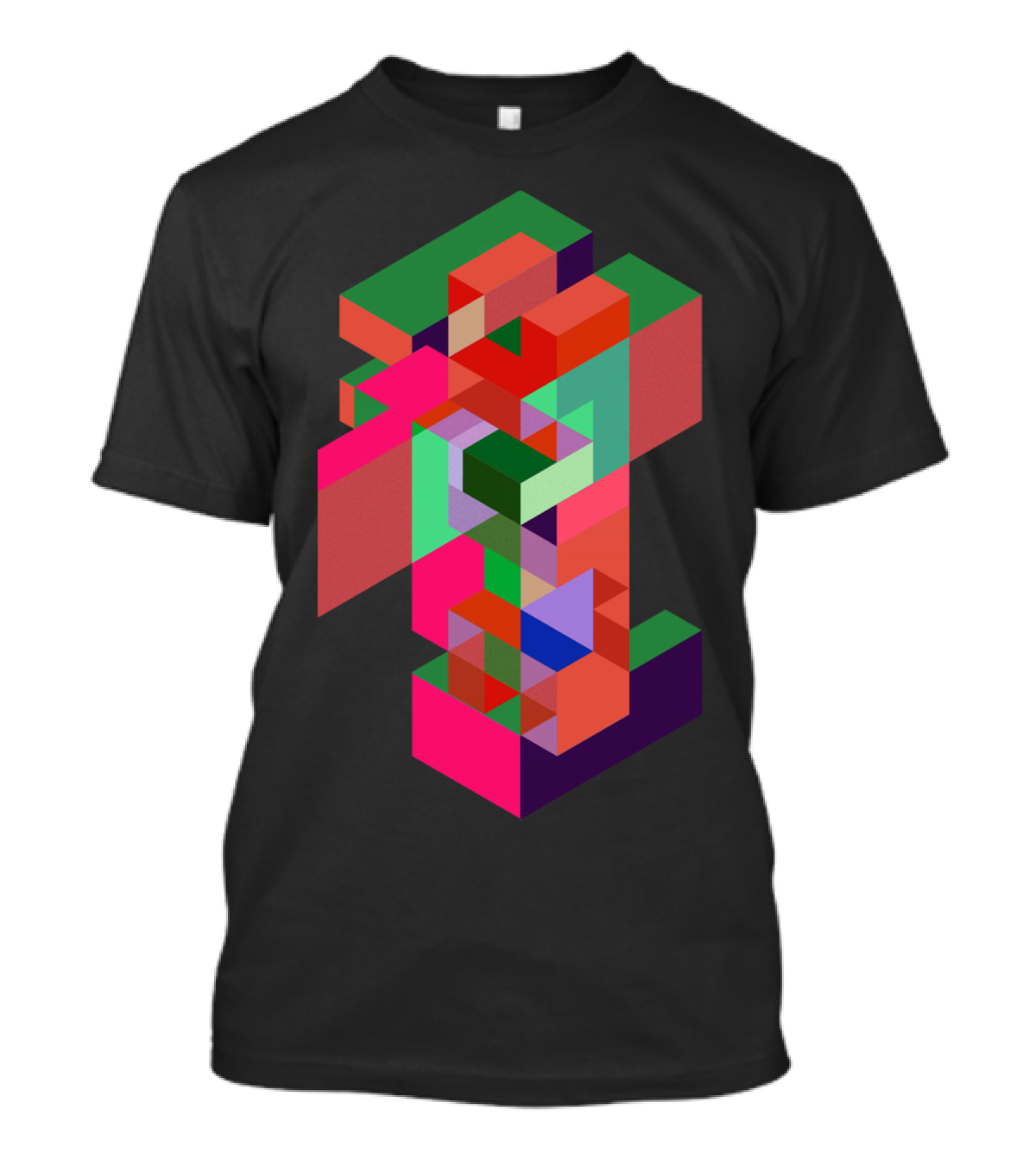 Antisocial Links Geometric Colorful Blocks T-Shirt
