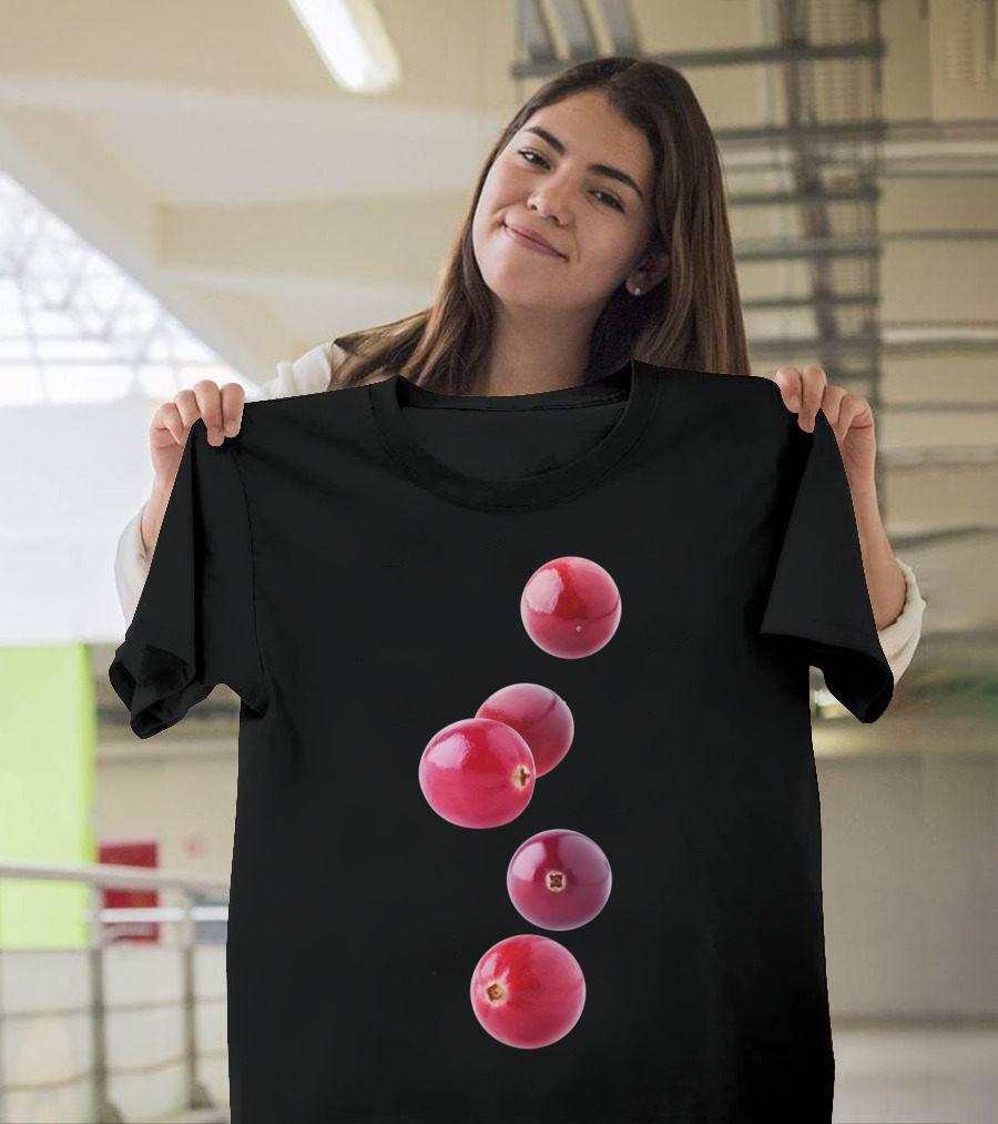 Falling Cranberries Sti Natural Red Fruits T-Shirt