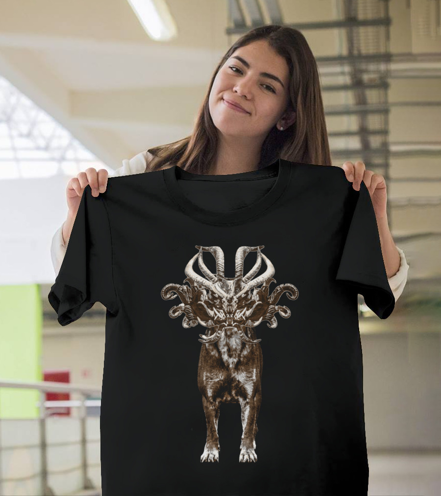 Dog Body Monster Horned Hybrid Creature T-Shirt