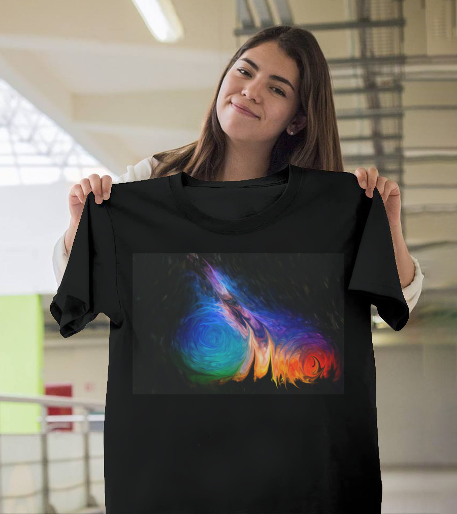 When Worlds Collide Cosmic Swirl T-Shirt
