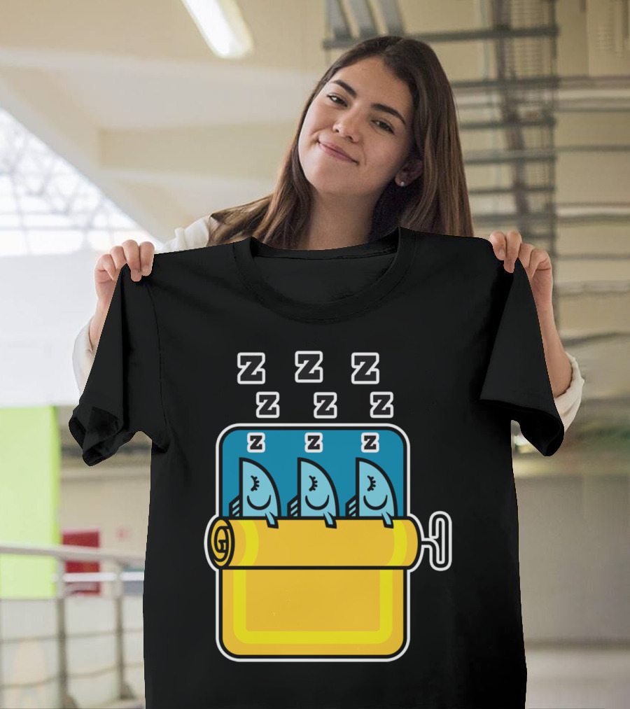 Canned Fish Sleeping Sardines ZZZ T-Shirt