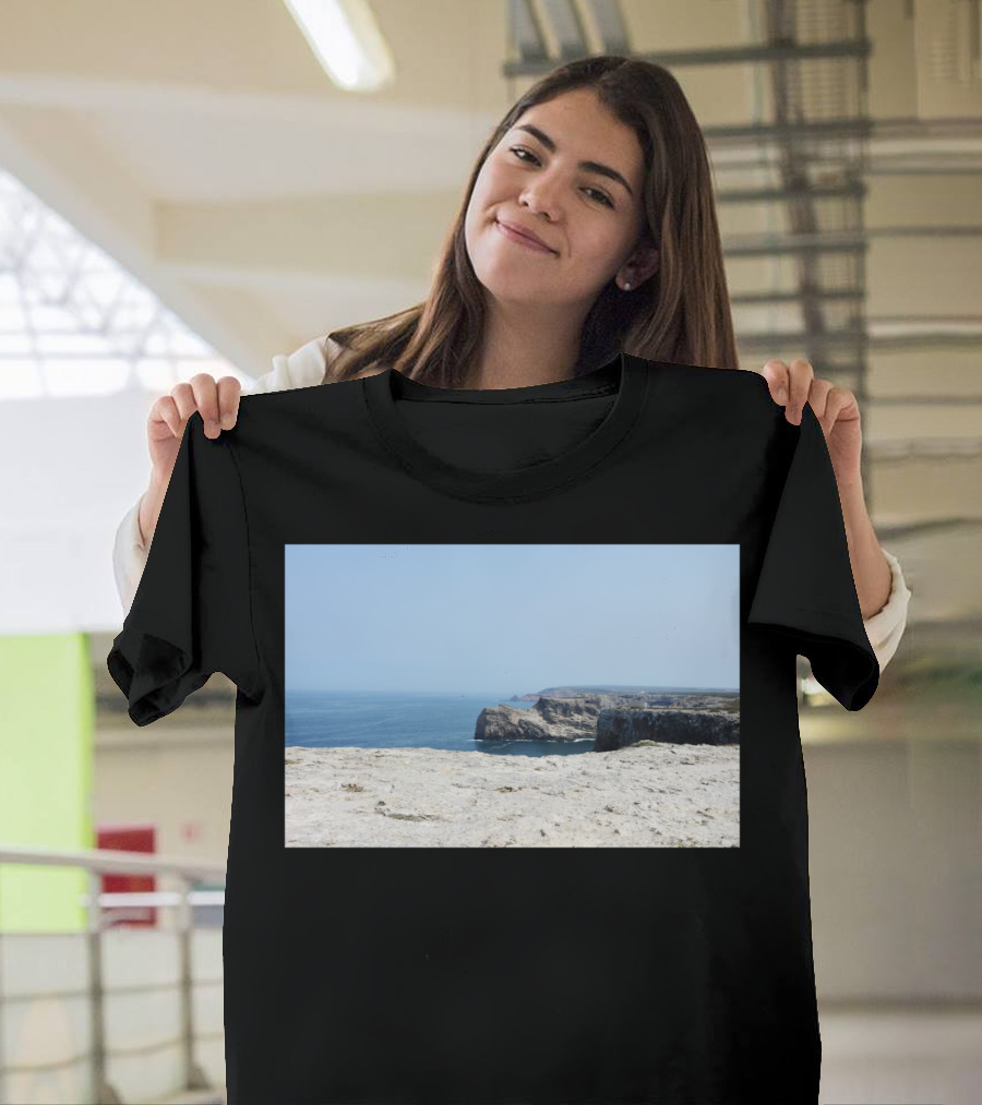 Beaches Rocks Coastal Cliffs and Ocean View T-Shirt