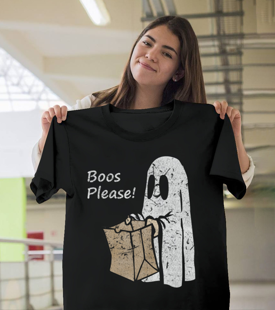 Boos Please Vintage Halloween Ghost Trick-or-Treating T-Shirt