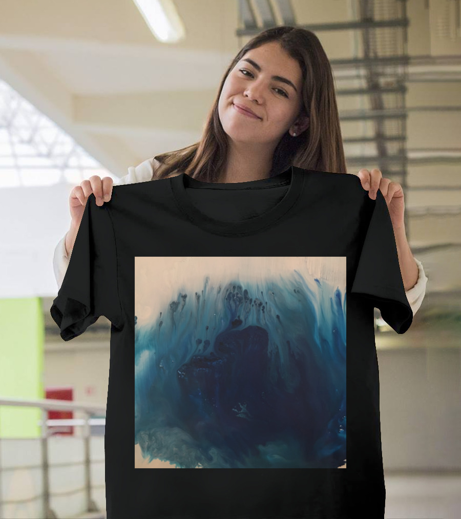 Aqua Ball Ocean Wave Blue Abstract T-Shirt