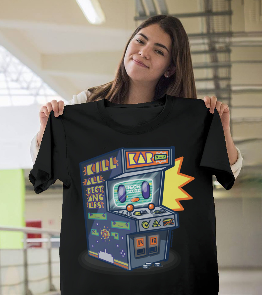Arcade Buddy Old School 80s Arcade High Score Skill Rectangles Bar T-Shirt