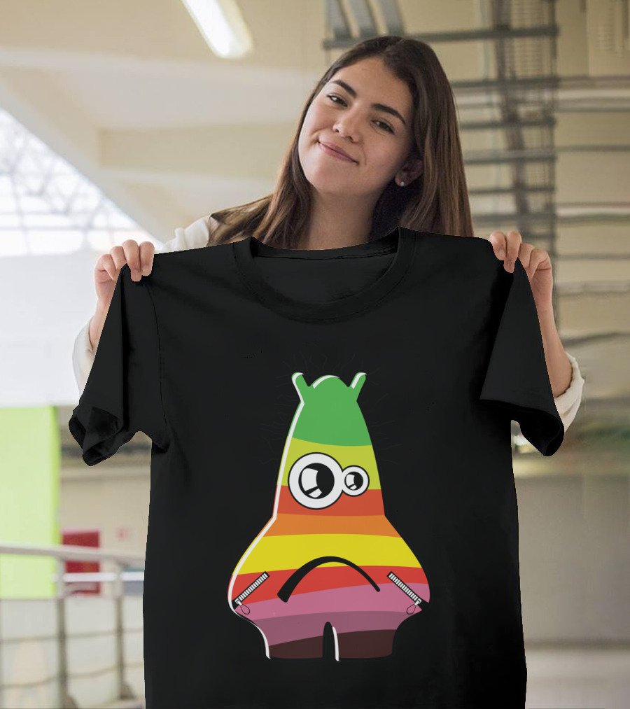 Funny Colorful Monster Incred Rainbow Stripes T-Shirt