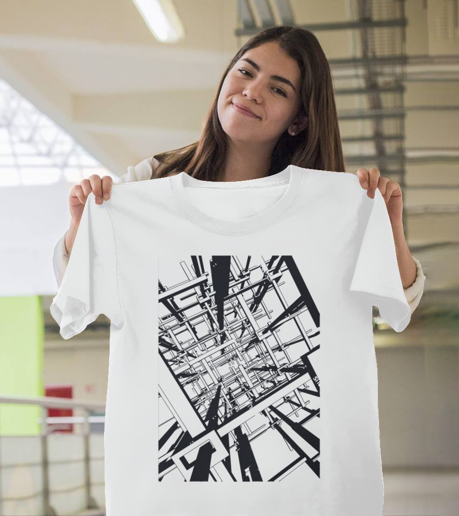 Architecture Geometric Framework Matrix T-Shirt