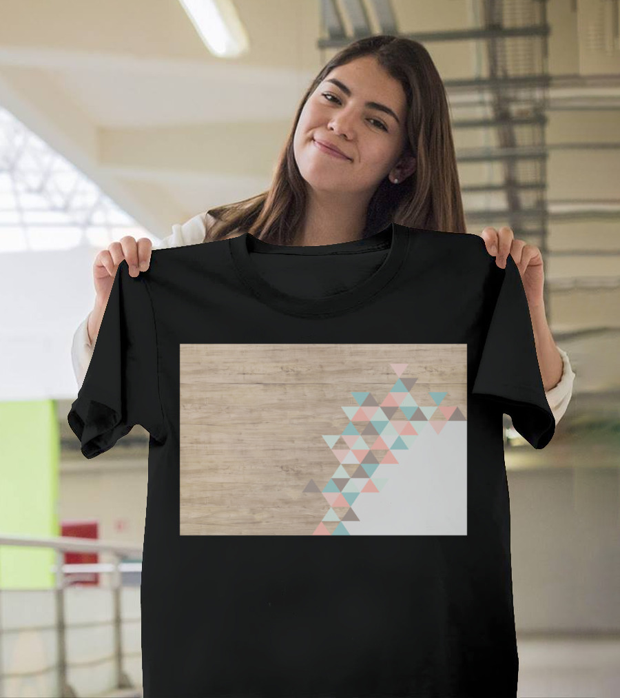 Archiwoo Triangular Pattern Geometric T-Shirt