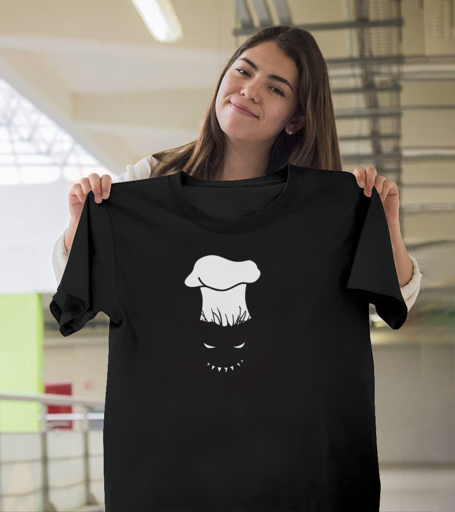Funny Evil Chef Monster Holding Spatula T-Shirt
