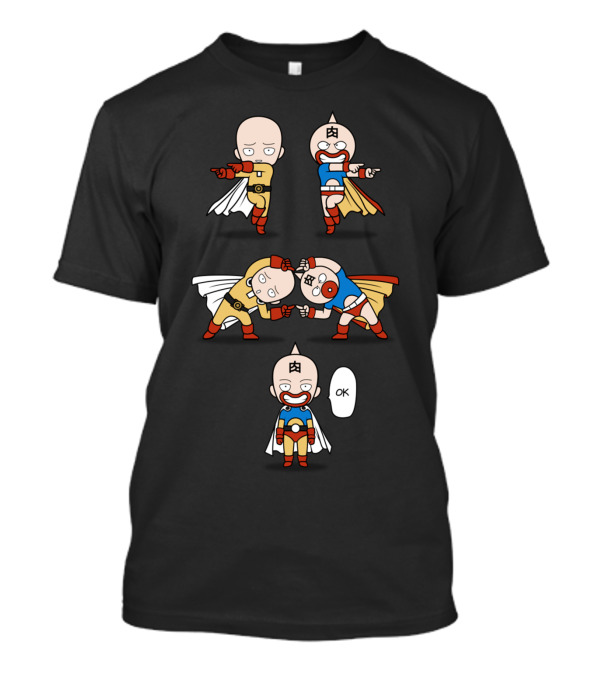 Fusion Bald OK Saitama And Crayon Shin-chan Crossover T-Shirt