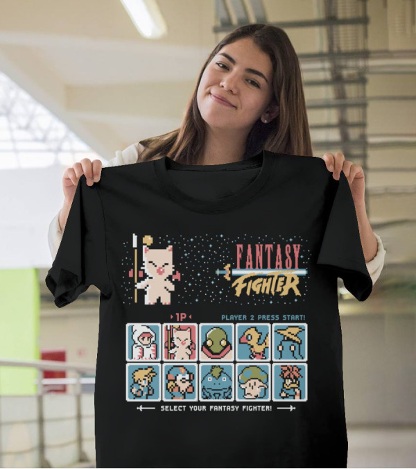 FANTASY FIGHTER SELECT YOUR FANTASY FIGHTER PLAYER 2 PRESS START 1P T-Shirt