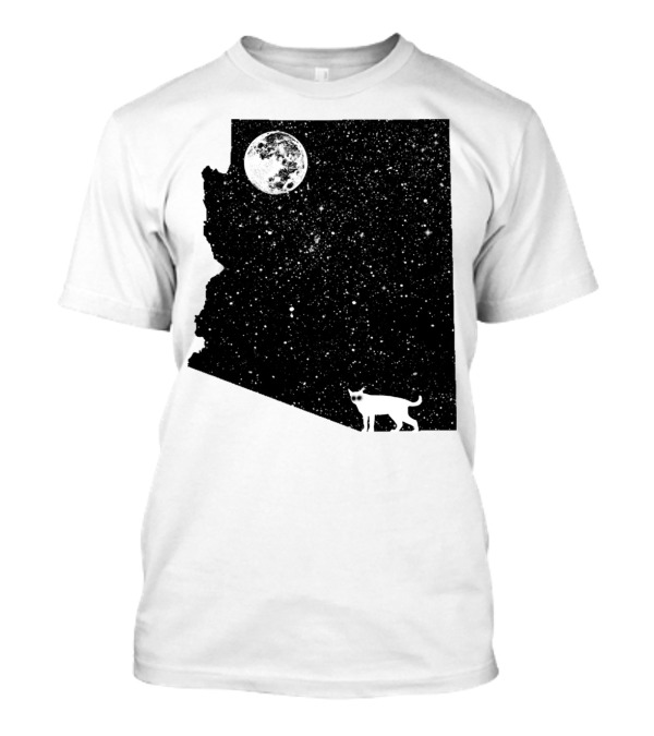 Arizona Cat Under The Moon T-Shirt