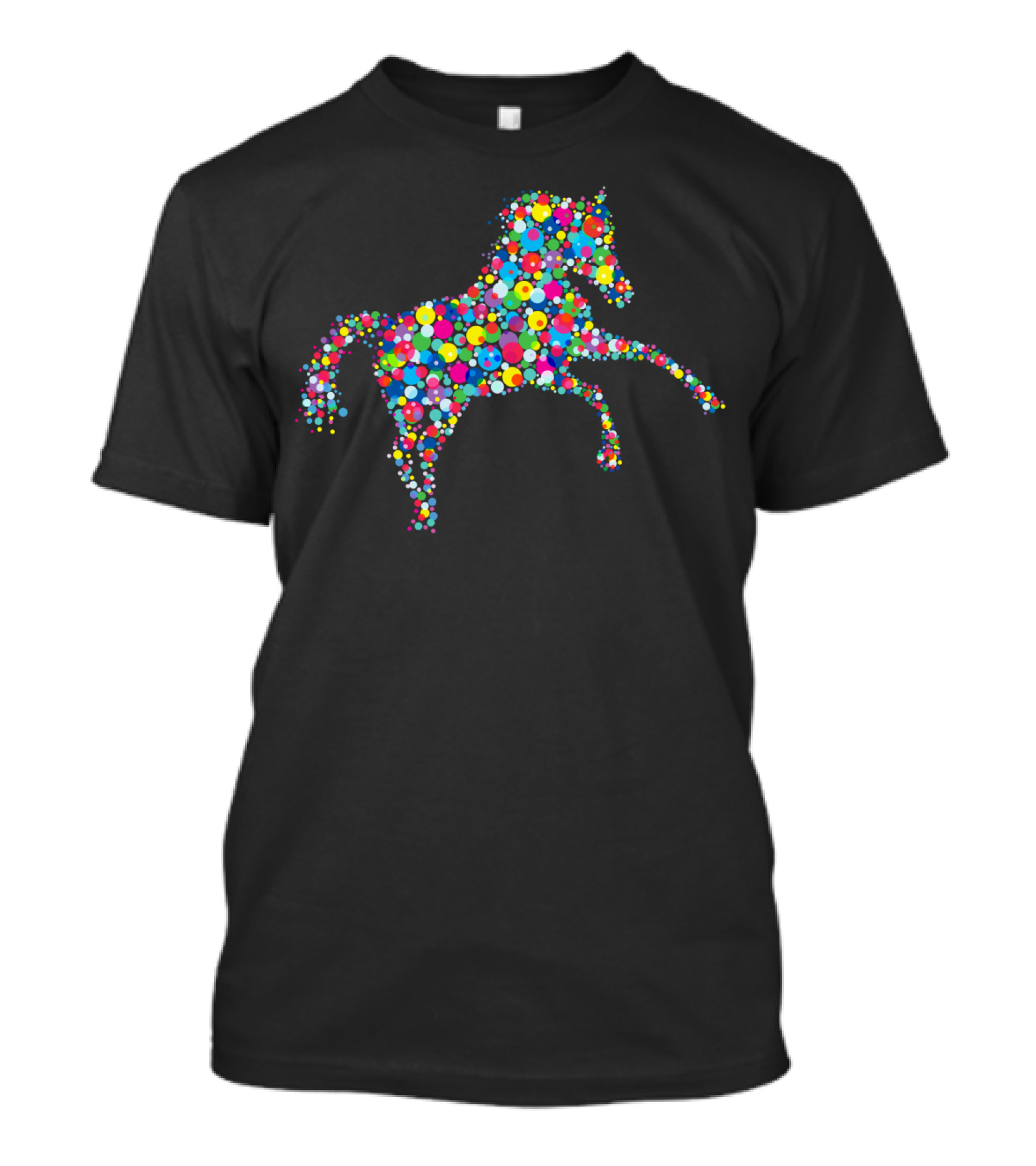 Beautifully Horse Colorful Dot T-Shirt
