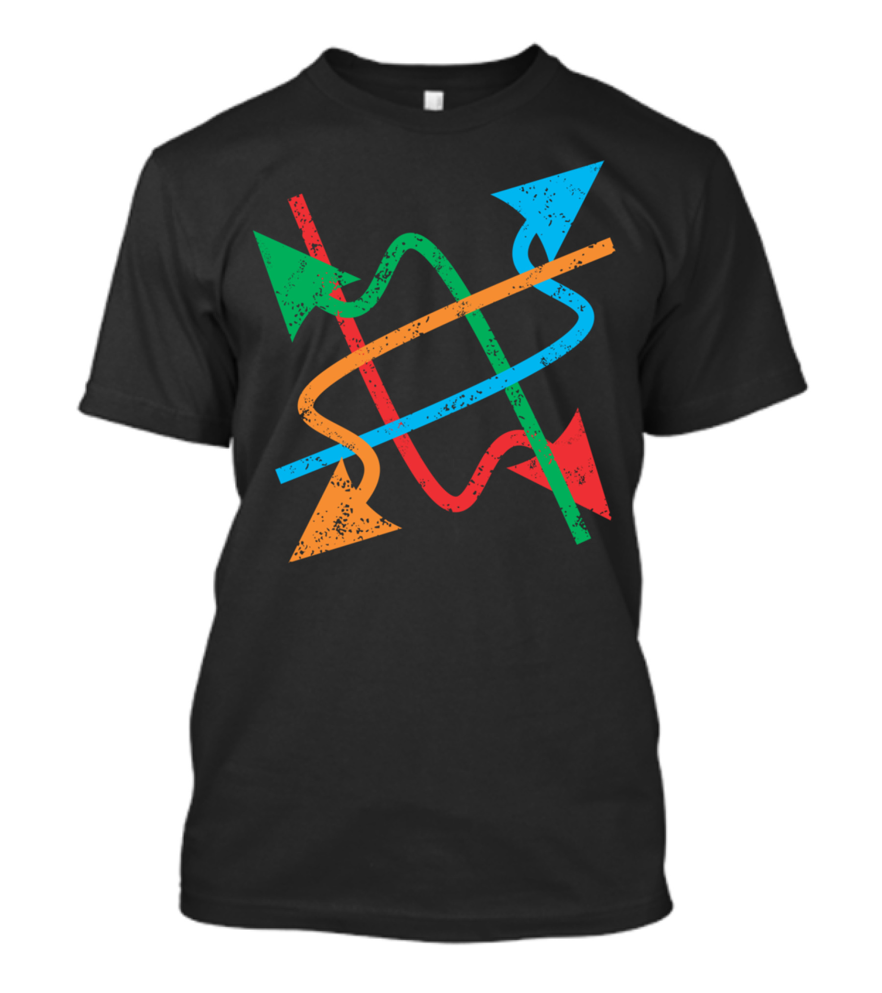 Arrow Multi-Color Retro Abstract T-Shirt