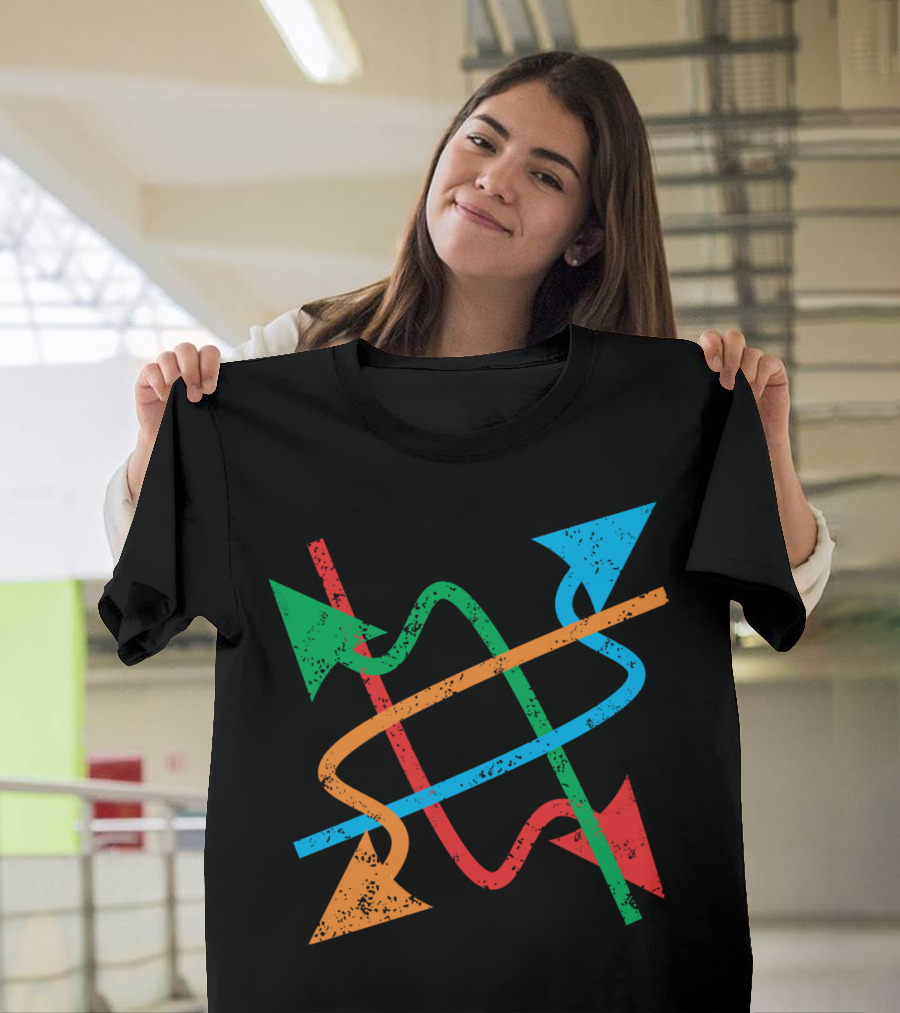 Arrow Multi-Color Retro Abstract T-Shirt